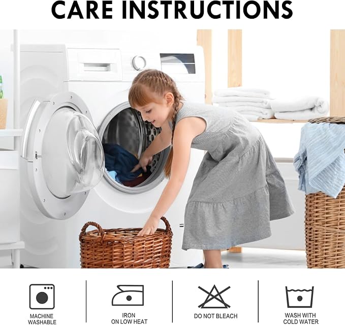 DWCN Bedroom Blackout Curtains 60 x 63 Inches Length 2 Panels Set, Solid - Image 7