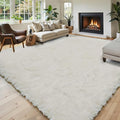Area Rugs 10x14 Living Room, Shaggy Carpet Soft Plush Furry Bedside Rug Large by Junhejiamei
