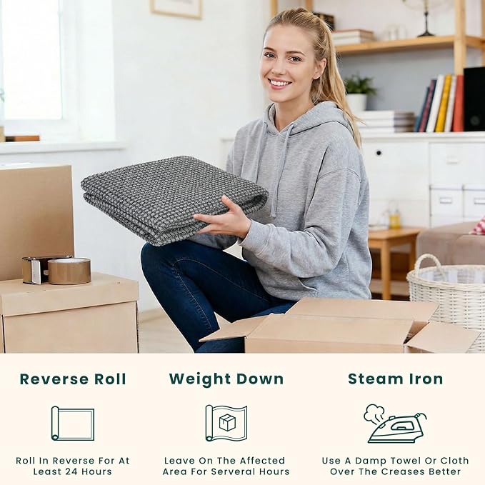 KOZYFLY Washable 4x5 Entry Woven Area Rug, Braided Throw Rugs - Image 5