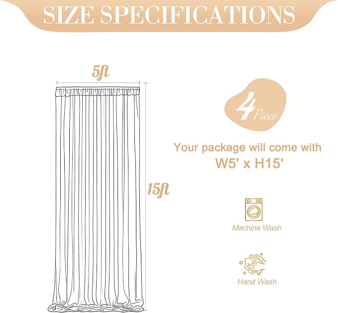 20ft x 15ft Pink Tulle Backdrop Curtain - Image 7