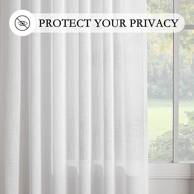 MYSKY HOME White Curtains 24 Inch Long - Image 7