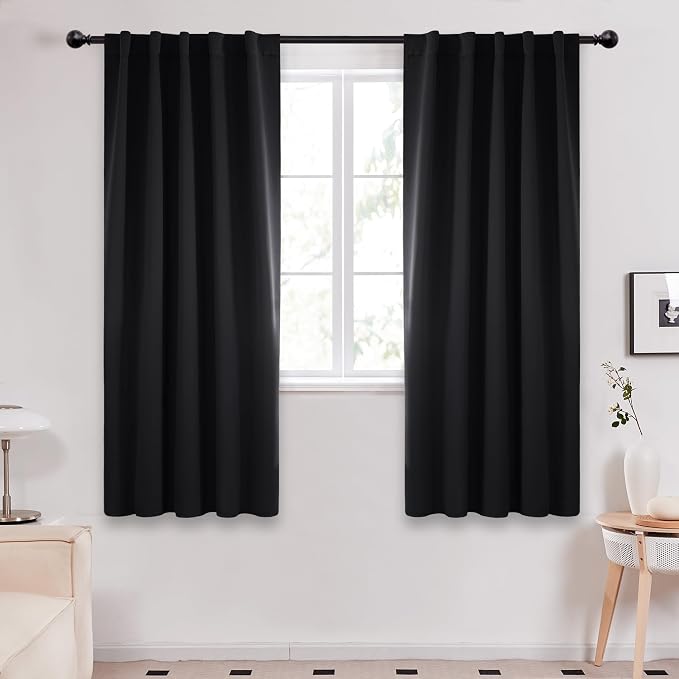 Deconovo Blackout Curtains, Thermal Insulated, W42 x L63 2 Panels, Back Tab by Deconovo