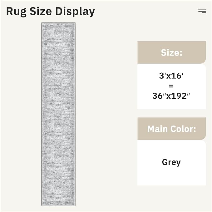 Hallway Runner Rug 3x16 - Image 5