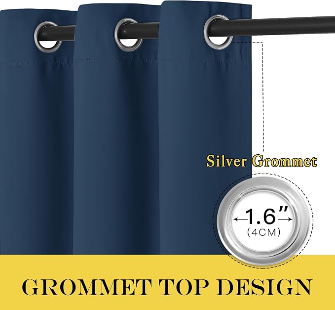 NICETOWN Blackout Curtains for Sliding Glass Door Room Divider Noise Reduce - Image 3