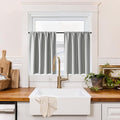 RYB HOME 100% Blackout Bathroom Curtains Over Sink 24 inches Long, Heat & UV by RYBHOME