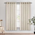 MIULEE Cream Linen Curtains 72 Inch Length 2 Panels by MIULEE