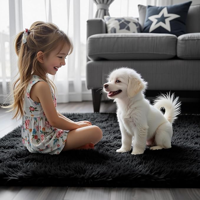 Rugs for Living Room 5x8, Alfombras para Salas Shag Large Plush Soft Area Rug - Image 2
