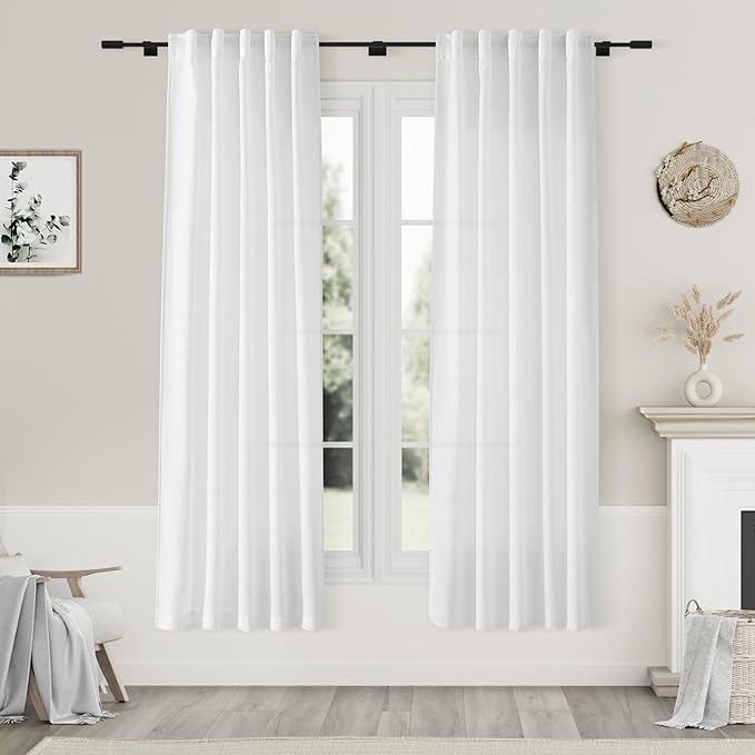 Nanspring Linen 72 Inch Curtains by Nanspring