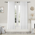 White Curtains 72 Inch Length 2 Panels Set by Nanspring