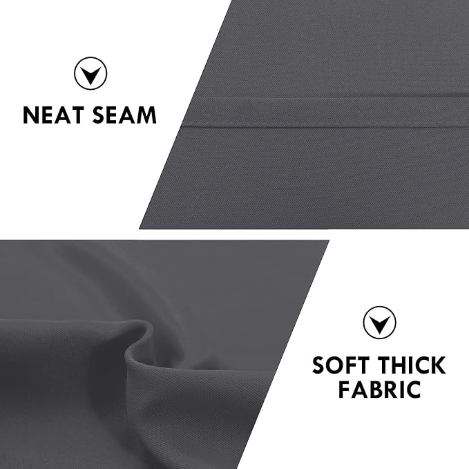 DWCN Bedroom Curtains Blackout Drapery Panels 54 Inch Length 2 Panels Set - Image 5