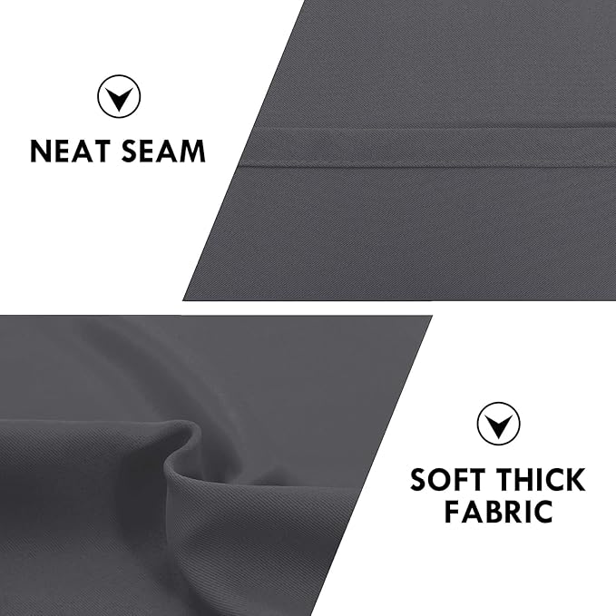 DWCN Dark Grey Blackout Curtains - Image 6