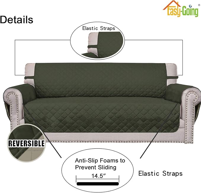 Easy-Going Chair Sofa Slipcover Reversible Sofa Cover Water Resistant Couch - Image 3