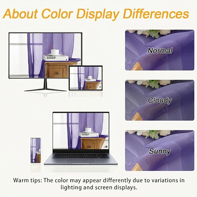 Gwine Sheer Curtains 72 Inch Length - Image 3