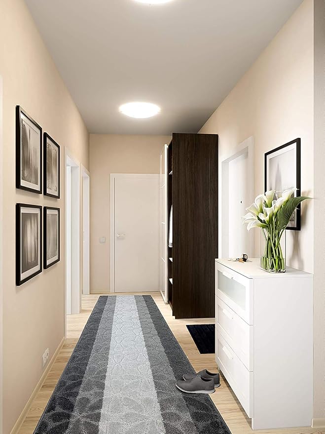 3 Ft Gray Entryway Kitchen Bath Rug Mat, Non Slip Washable, Soft | 2'2" x 3 Ft - Image 2