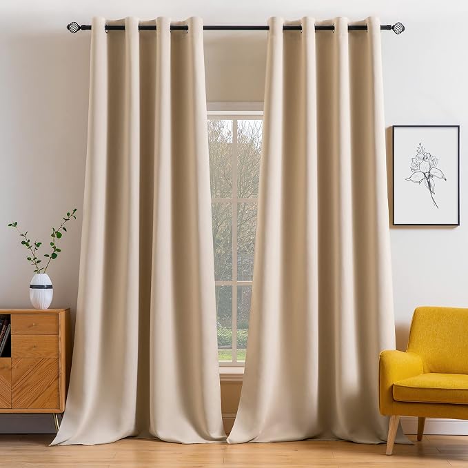 MIULEE Blackout Curtains for Bedroom Living Room Thermal Insulated Room by MIULEE