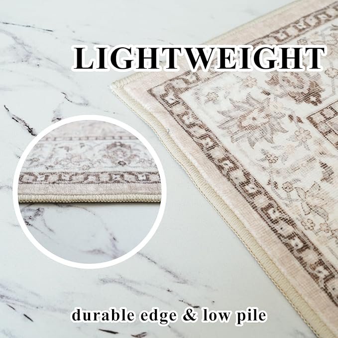 12x15 Living Room Area Rug: Oriental Large Neutral Bedroom Carpet Soft - Image 6