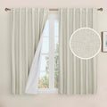 100% Blackout Linen Curtains 45 Inch Length by LAMIT