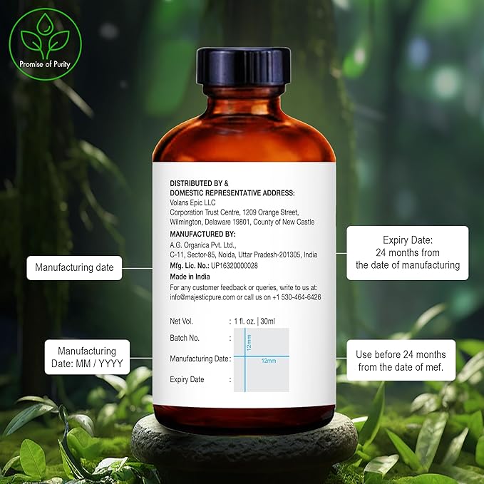 Majestic Pure Tea Tree Essential Oil with Glass Dropper - 1 Fl Oz - 100% Pure and Natural Tea Tree Oil - Premium Grade Essential Oils for Diffuser, Aromatherapy, Soap and Candle Making