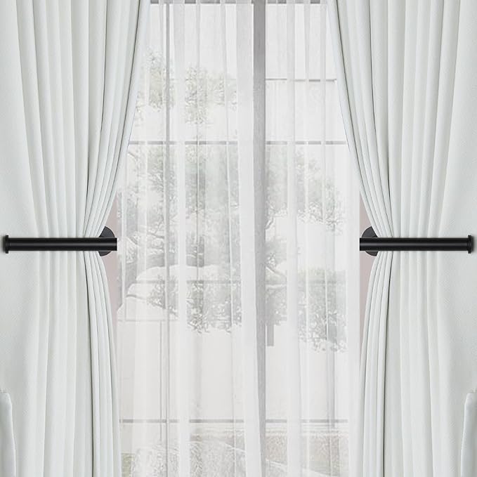 Groleca 6 Pack Adhesive Curtain Holdbacks Curtain Tie Backs Curtain Holdbacks - Image 3