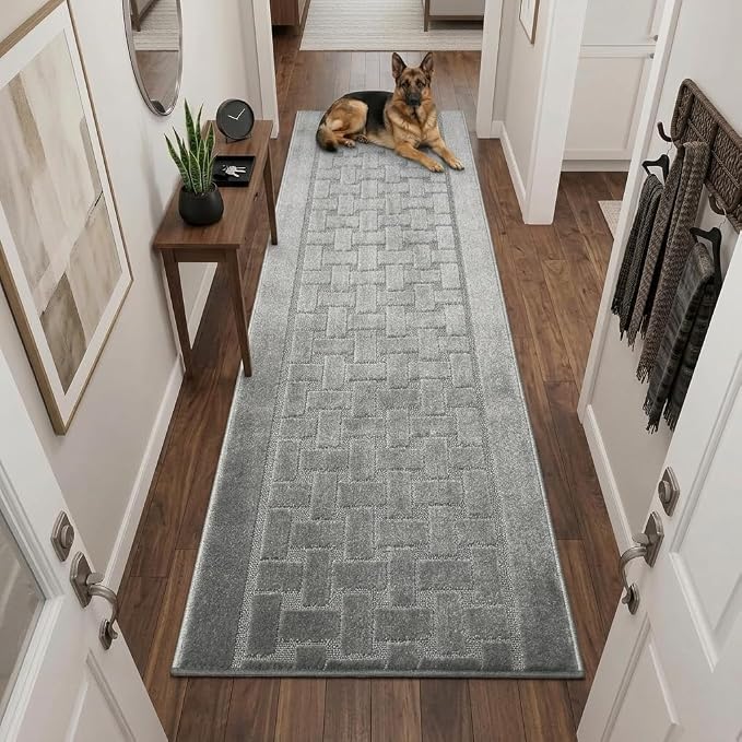 Runner Rug 21 ft, Extra Long Non-Slip Washable Rug, Rubber Backing, Rolled in - Image 4