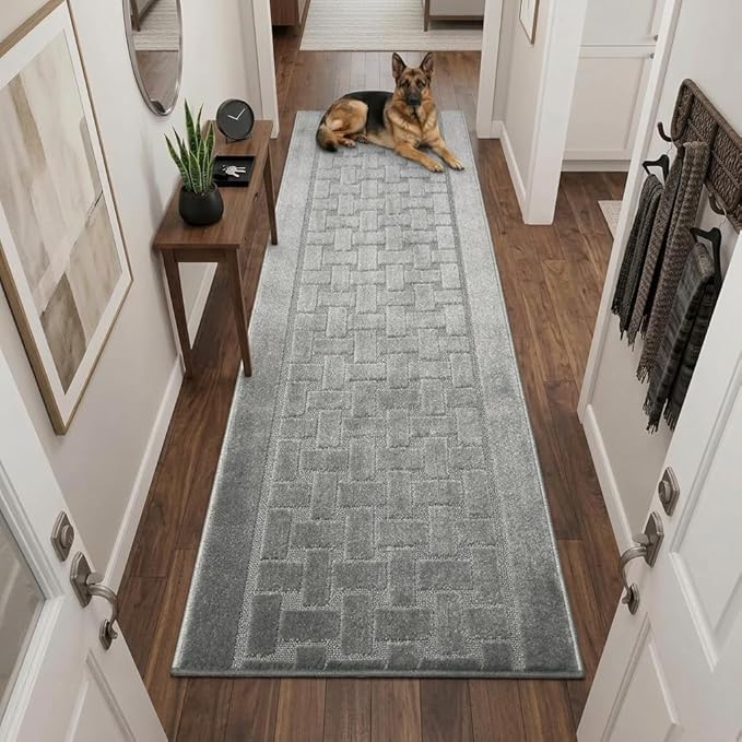 Runner Rug 19 ft, Extra Long Non-Slip Washable Rug, Rubber Backing, Rolled in - Image 4