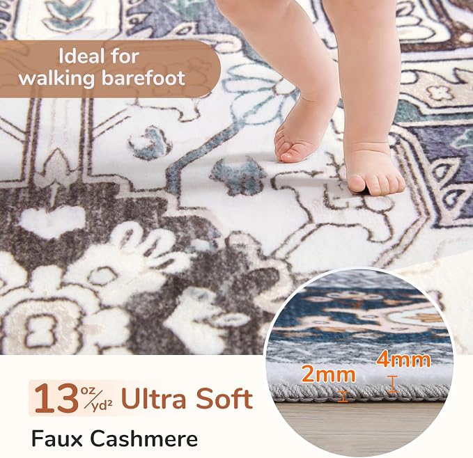 OPPODREAM Soft Entryway Rug 2x12, 2x12 Rug Runner, Washable Hallways Carpet 2 x - Image 2