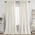 Nanspring Semi Sheer Linen Curtains 90 Inches Long by Nanspring