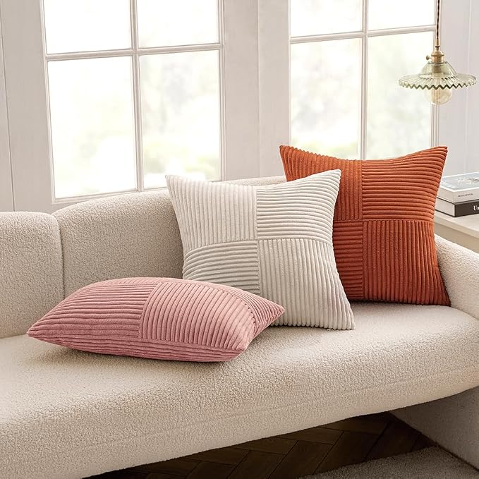 MIULEE Beige Decorative Throw Pillow Covers 16x16 Inch - Image 5