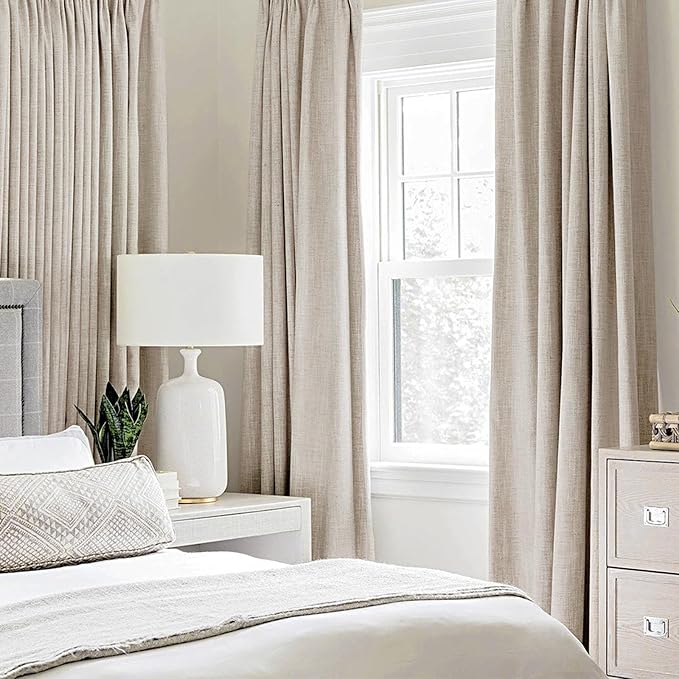 MIULEE 90 Inches Linen Textured Curtains - Image 2