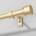 Modern Gold Curtain Rods for Windows 48 to 84 Inch, Decorative Drapery Rods for by OLV