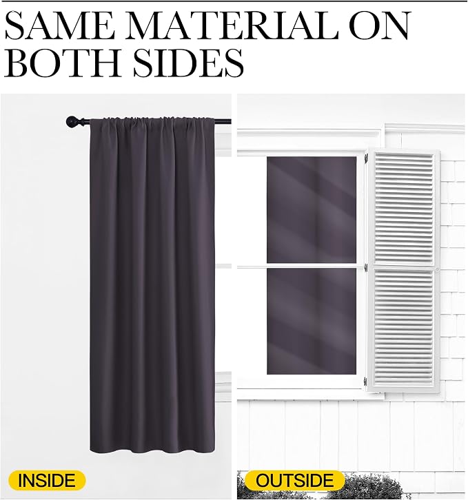 NICETOWN Living Room Curtains, 1 Pair, 70 x 84-inch, Home Decorations Thermal - Image 5
