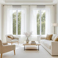MIULEE Ivory Sheer Curtains 108 Inches Long 4 Panels 42 x 108 Inches | Light by MIULEE