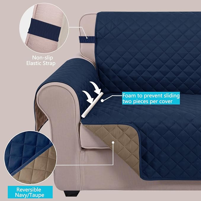 U-NICE HOME Reversible 23''Recliner Small Chair Cover, Pet Friendly, Elastic - Image 3