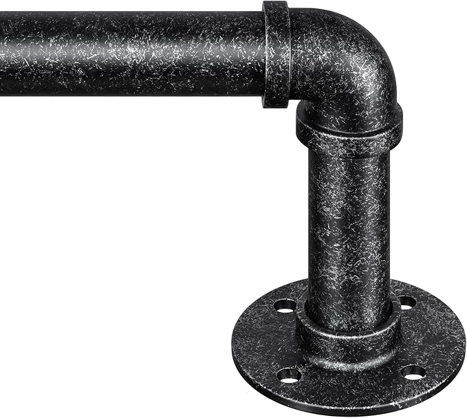 Zeerobee Curtain Rods for Windows 66 to 120, 1 Inch Industrial Wrap Around by zeerobee