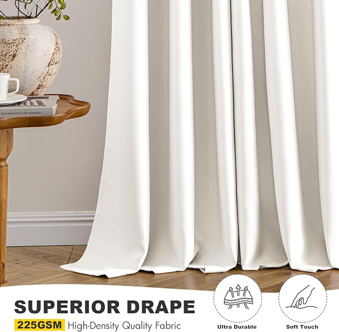 MIULEE Ivory Blackout Curtains - Image 5