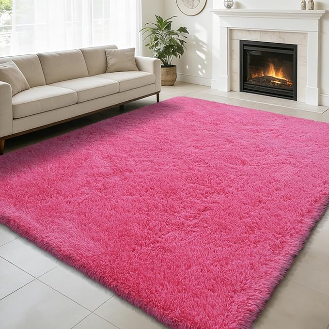 9x12 Fluffy Area Rugs for Living Room, Large Fuzzy Shag Area Rug for Bedroom by yulidayang