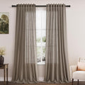 Nanspring Dark Taupe Linen Curtains by Nanspring