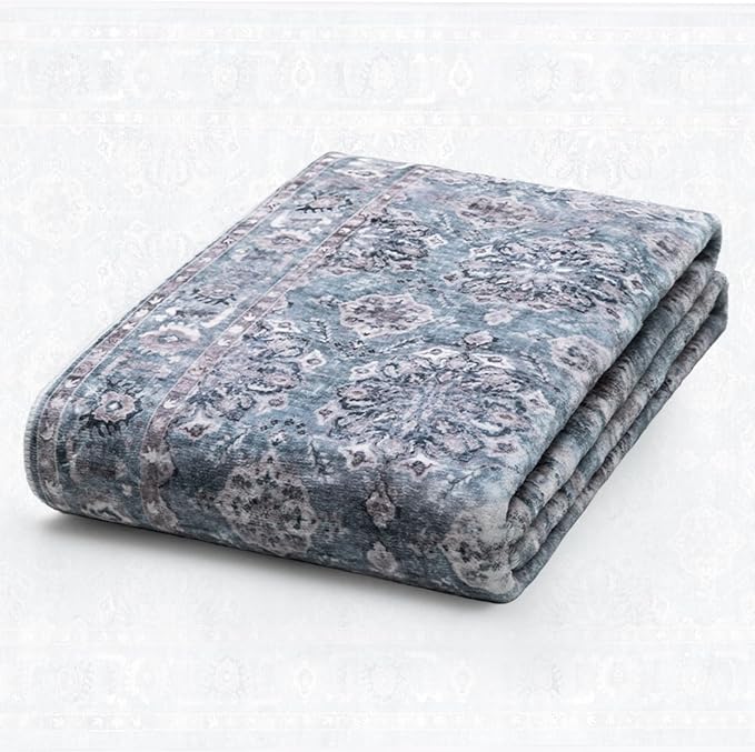 SERISSA 5x7 Washable Non Slip Floral Boho Area Rug - Image 5