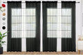 SpaceDresser Black Sheer Curtains 4 Panels Rod Pocket Semi-Sheer Curtain 63 by SpaceDresser