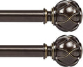 KAMANINA 1 Inch Curtain Rod Telescoping Single Drapery Rod 28 to 48 Inches by KAMANINA