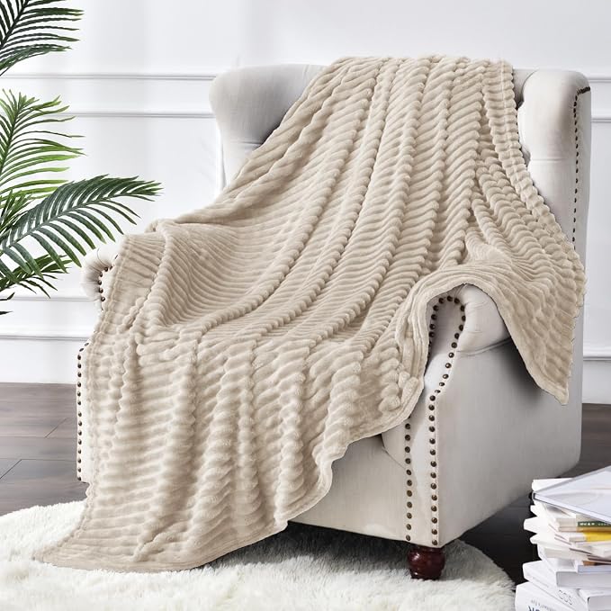BEDELITE 3D Ribbed Jacquard Linen Full Size Blankes - Image 3
