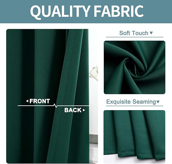 ChrisDowa Blackout Curtains 108 Inches Long 2 Panels Set - Image 3