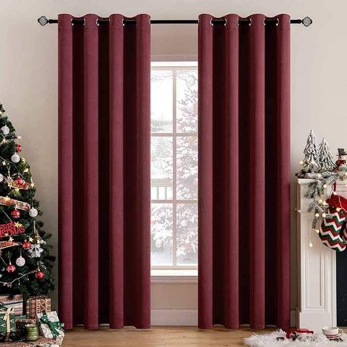 MIULEE Christmas Blackout Curtains by MIULEE