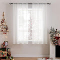 MIULEE Ivory Window Sheer Curtains 2 Panels Width 38 x Length 45 Inches | Sheer by MIULEE