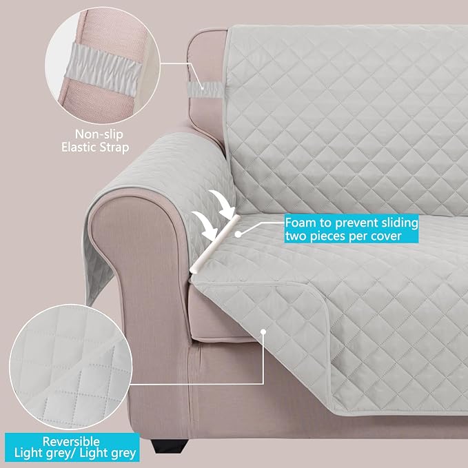 U-NICE HOME Recliner Chair Covers Reversible Chair Cover Pet Covers - Image 3