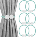 Melaluxe 6 Pack Magnetic Curtain Tiebacks, Decorative Curtain Holdbacks by Melaluxe