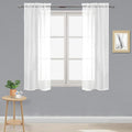 DWCN Sheer Curtains Semi Transparent Voile Rod Pocket Curtains by DWCN