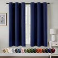 MIULEE Blackout Curtains for Bedroom 2 Panels 40 x 45 Inch Long Navy Blue | by MIULEE