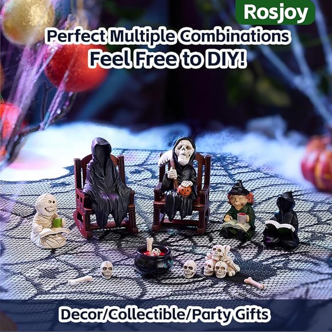 Halloween Fun Miniature Mummy Figurine,Gothic Horror Resin Mummy Decor,for Bookshelf Decor,Desk Trinkets,Collectible,Party Gifts