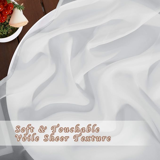 NICETOWN Sheer Curtains and Drapes 63 inches Long - Image 4